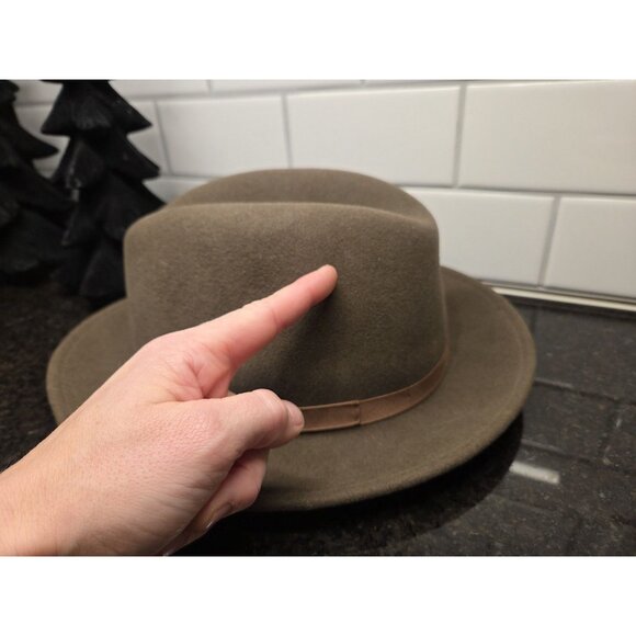VTG Pendleton 100% Virgin Wool Fedora Hat Sz XL Brown USA AB214-70027 Structured - Picture 14 of 14